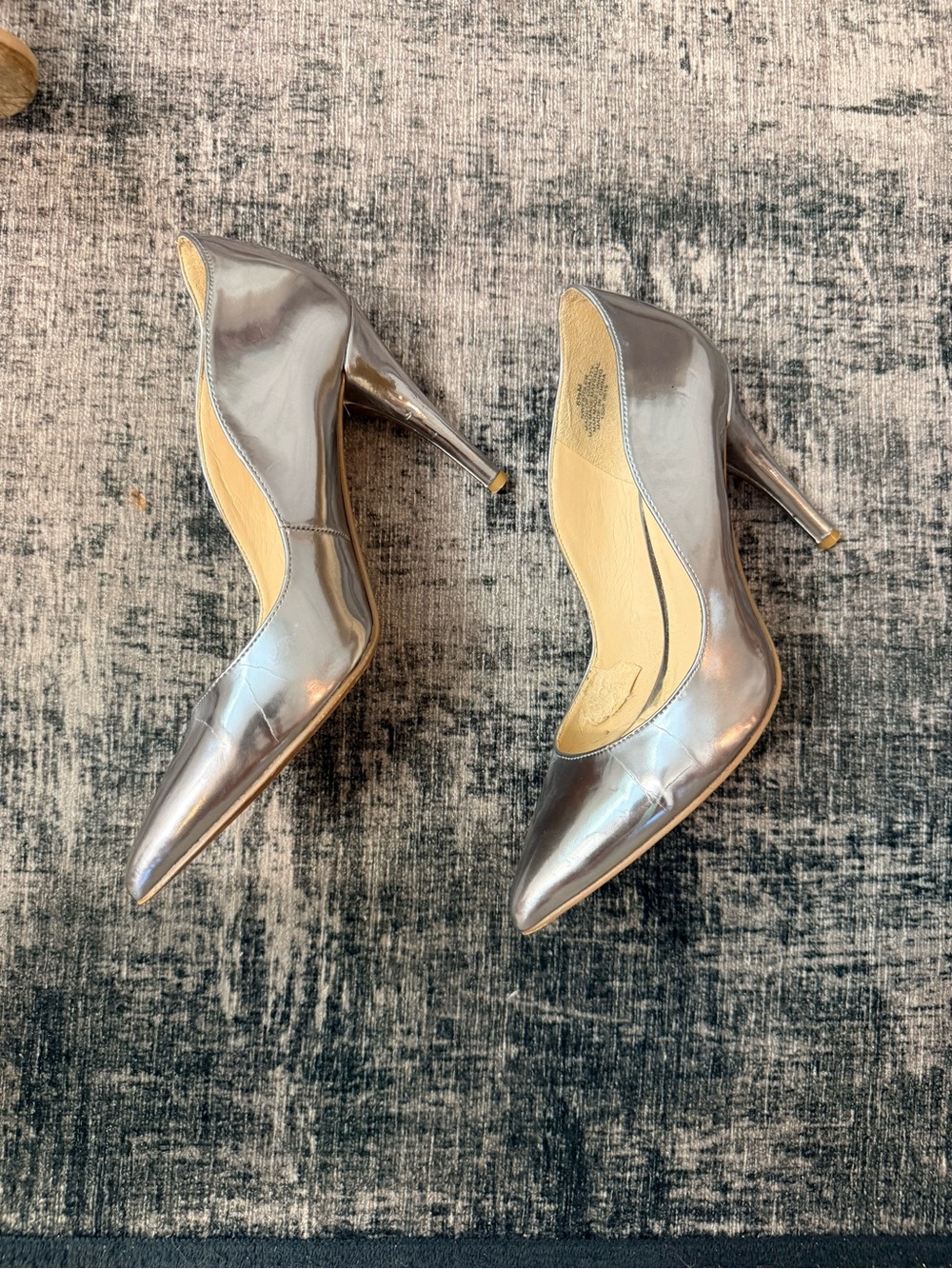 Nine West Silver Pointed-Toe Stiletto Pumps